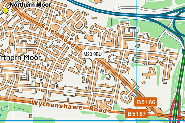 M23 0BU map - OS VectorMap District (Ordnance Survey)