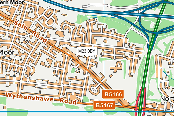 M23 0BY map - OS VectorMap District (Ordnance Survey)