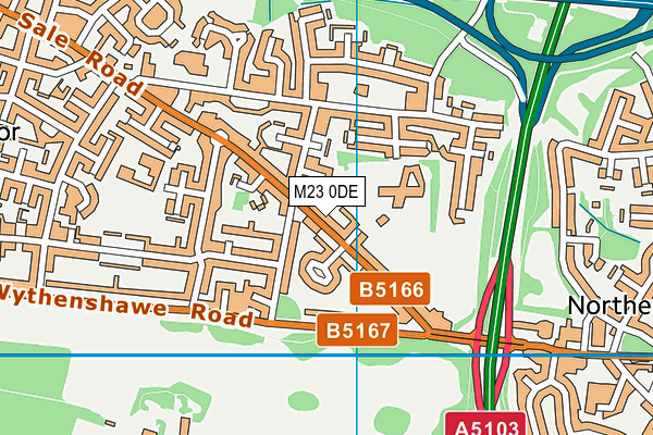 M23 0DE map - OS VectorMap District (Ordnance Survey)