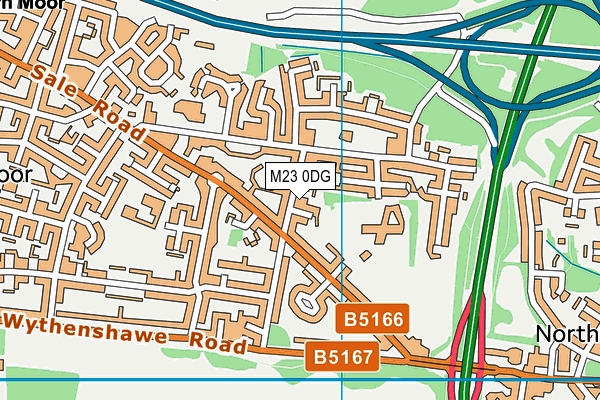 M23 0DG map - OS VectorMap District (Ordnance Survey)