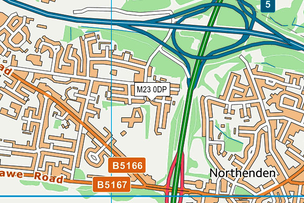 M23 0DP map - OS VectorMap District (Ordnance Survey)