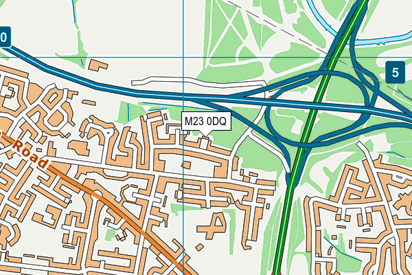 M23 0DQ map - OS VectorMap District (Ordnance Survey)