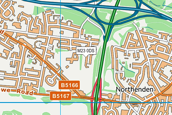 M23 0DS map - OS VectorMap District (Ordnance Survey)