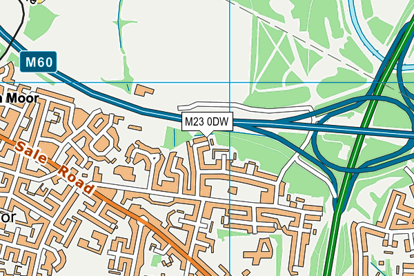 M23 0DW map - OS VectorMap District (Ordnance Survey)