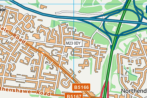 M23 0DY map - OS VectorMap District (Ordnance Survey)