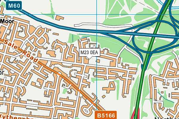 M23 0EA map - OS VectorMap District (Ordnance Survey)