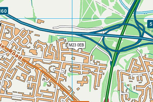 M23 0EB map - OS VectorMap District (Ordnance Survey)