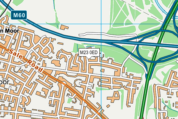 M23 0ED map - OS VectorMap District (Ordnance Survey)