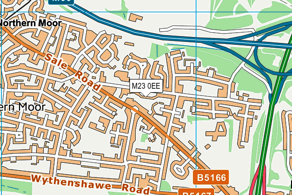 M23 0EE map - OS VectorMap District (Ordnance Survey)