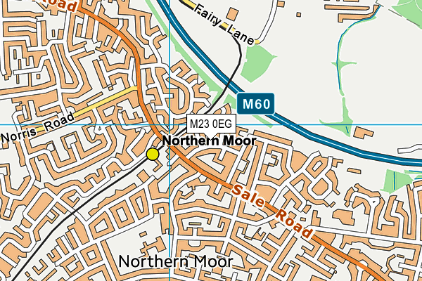 M23 0EG map - OS VectorMap District (Ordnance Survey)