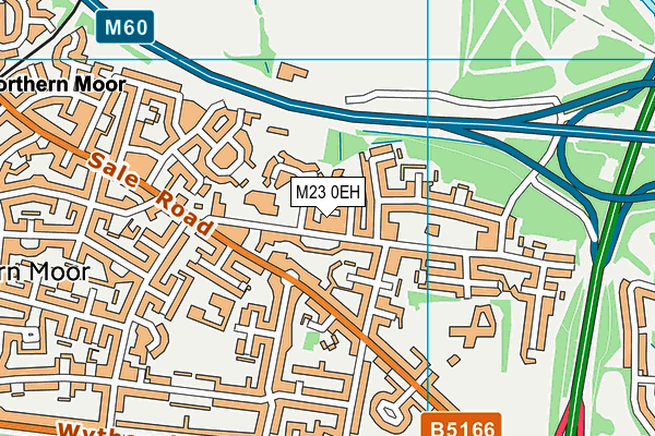 M23 0EH map - OS VectorMap District (Ordnance Survey)