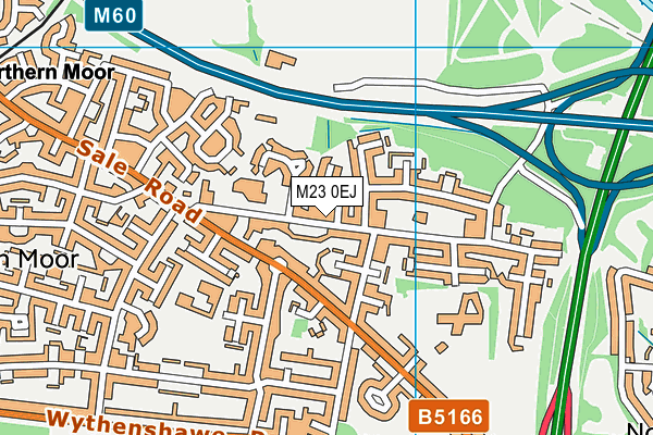 M23 0EJ map - OS VectorMap District (Ordnance Survey)