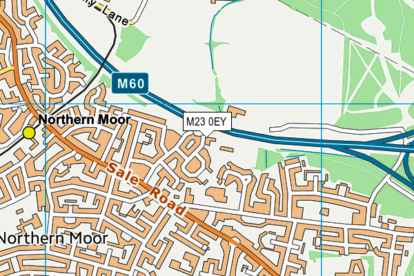 M23 0EY map - OS VectorMap District (Ordnance Survey)