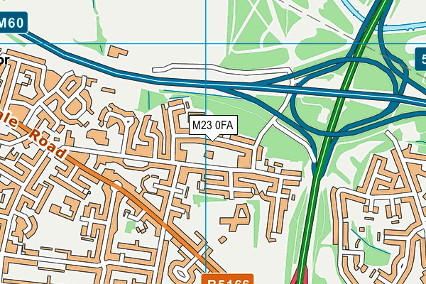 M23 0FA map - OS VectorMap District (Ordnance Survey)