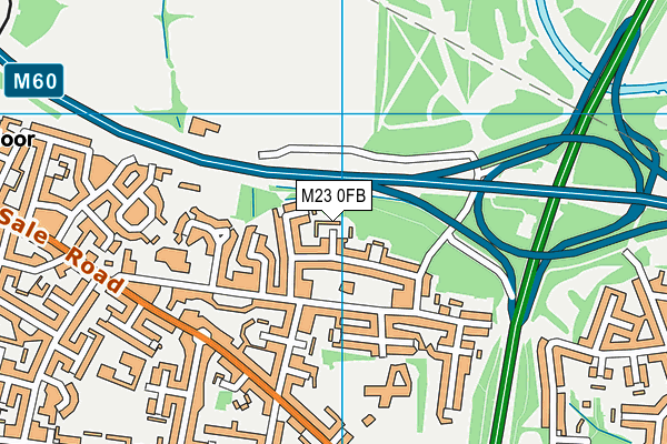 M23 0FB map - OS VectorMap District (Ordnance Survey)