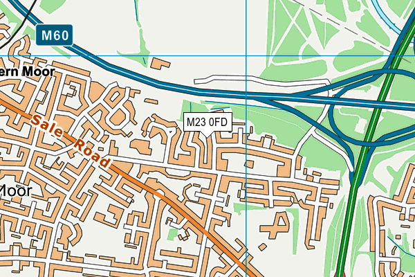 M23 0FD map - OS VectorMap District (Ordnance Survey)