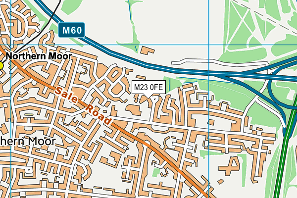 M23 0FE map - OS VectorMap District (Ordnance Survey)