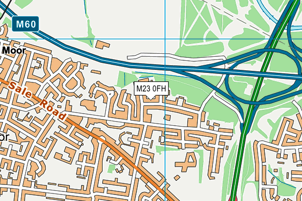 M23 0FH map - OS VectorMap District (Ordnance Survey)