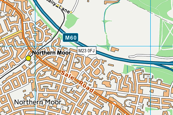 M23 0FJ map - OS VectorMap District (Ordnance Survey)