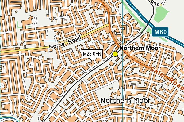 M23 0FN map - OS VectorMap District (Ordnance Survey)