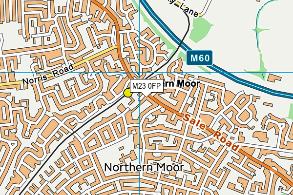 M23 0FP map - OS VectorMap District (Ordnance Survey)