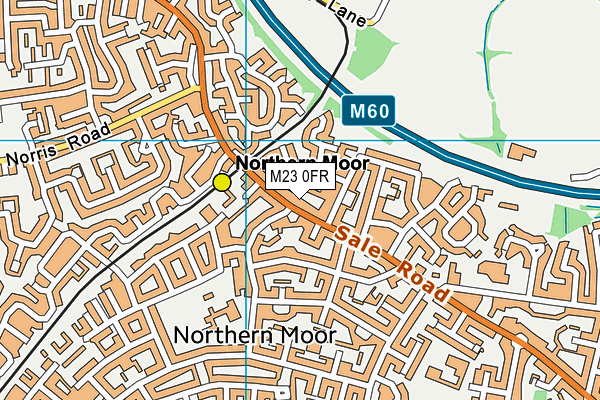 M23 0FR map - OS VectorMap District (Ordnance Survey)