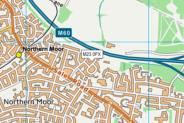 M23 0FX map - OS VectorMap District (Ordnance Survey)