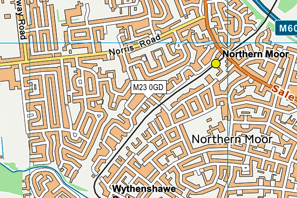 M23 0GD map - OS VectorMap District (Ordnance Survey)