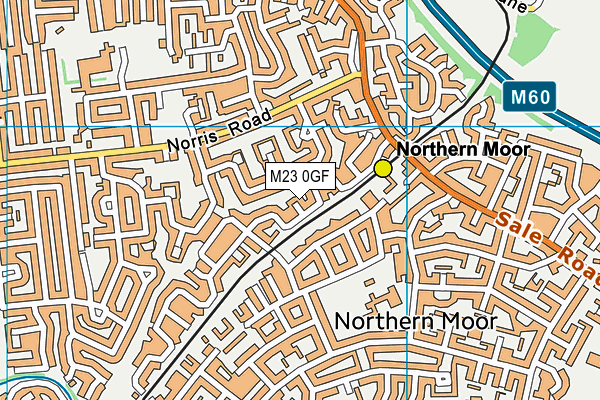 M23 0GF map - OS VectorMap District (Ordnance Survey)