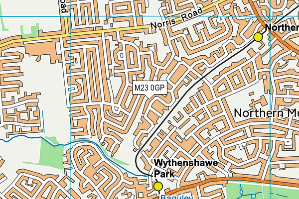 M23 0GP map - OS VectorMap District (Ordnance Survey)