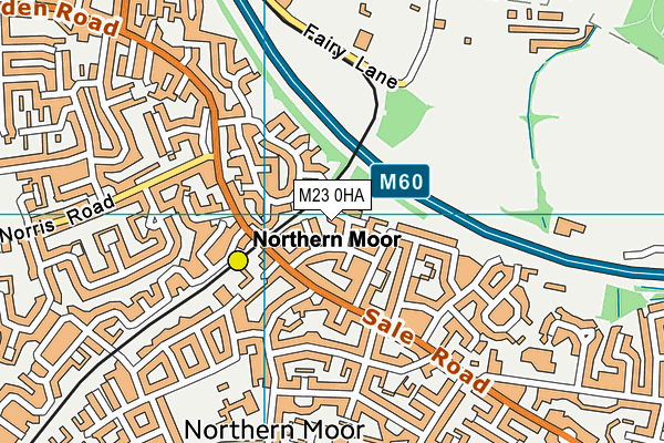 M23 0HA map - OS VectorMap District (Ordnance Survey)