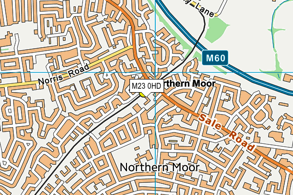 M23 0HD map - OS VectorMap District (Ordnance Survey)