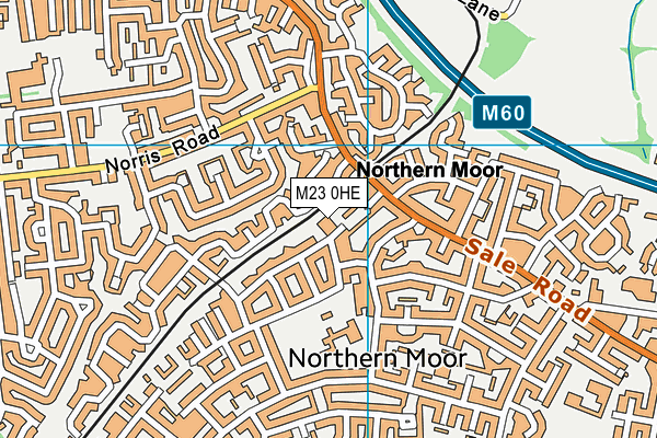 M23 0HE map - OS VectorMap District (Ordnance Survey)