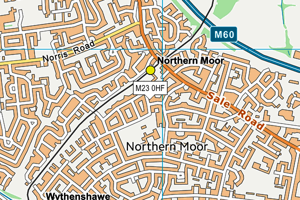 M23 0HF map - OS VectorMap District (Ordnance Survey)