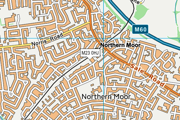 M23 0HJ map - OS VectorMap District (Ordnance Survey)