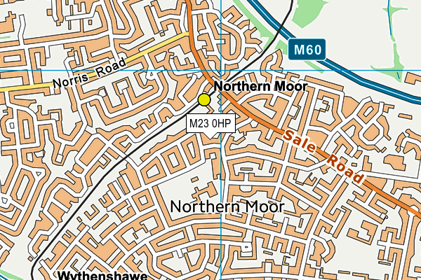 M23 0HP map - OS VectorMap District (Ordnance Survey)