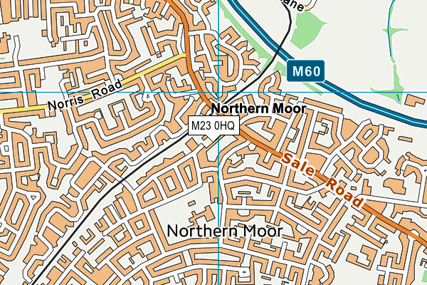 M23 0HQ map - OS VectorMap District (Ordnance Survey)
