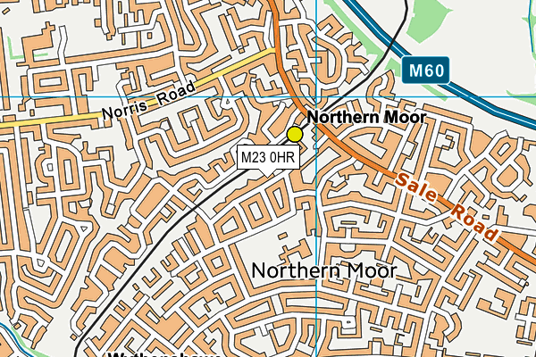 M23 0HR map - OS VectorMap District (Ordnance Survey)