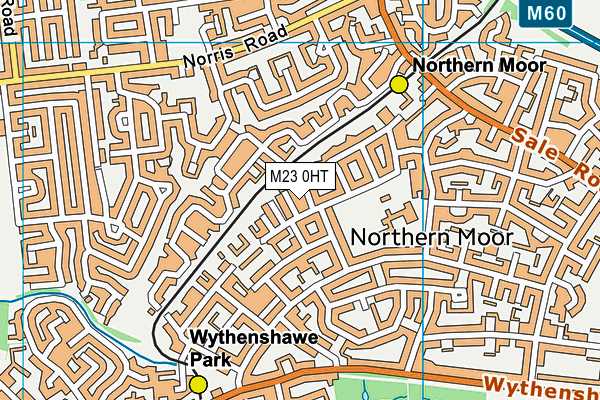 M23 0HT map - OS VectorMap District (Ordnance Survey)