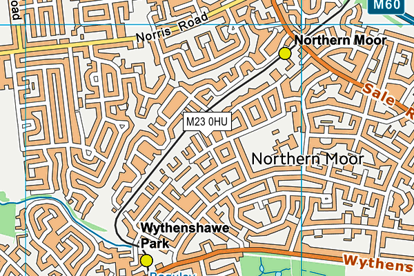M23 0HU map - OS VectorMap District (Ordnance Survey)