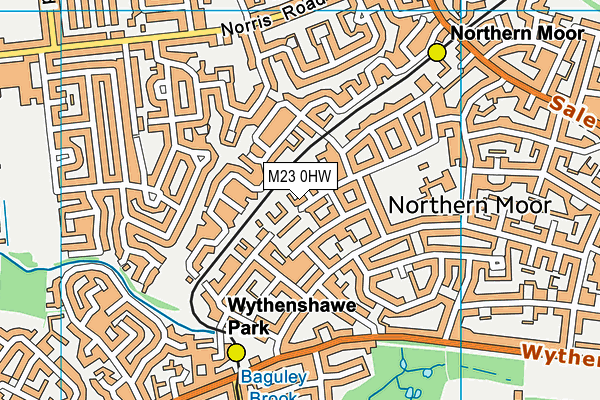 M23 0HW map - OS VectorMap District (Ordnance Survey)