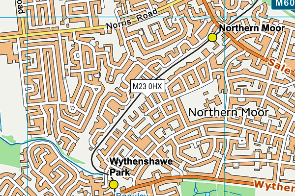 M23 0HX map - OS VectorMap District (Ordnance Survey)