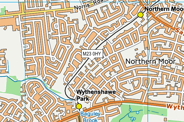 M23 0HY map - OS VectorMap District (Ordnance Survey)