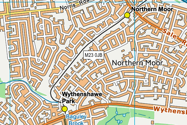 M23 0JB map - OS VectorMap District (Ordnance Survey)