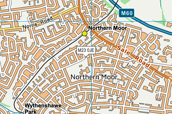 M23 0JE map - OS VectorMap District (Ordnance Survey)