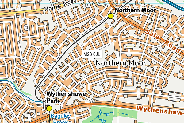 M23 0JL map - OS VectorMap District (Ordnance Survey)