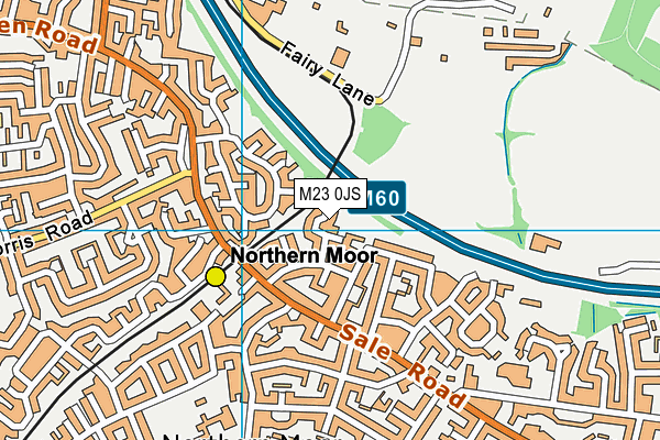 M23 0JS map - OS VectorMap District (Ordnance Survey)