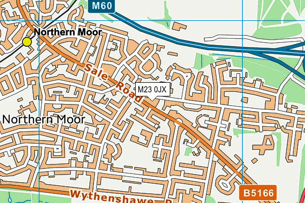 M23 0JX map - OS VectorMap District (Ordnance Survey)