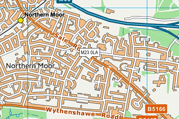 M23 0LA map - OS VectorMap District (Ordnance Survey)