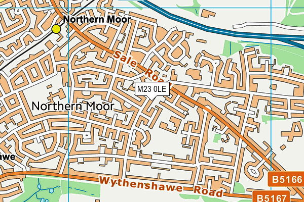 M23 0LE map - OS VectorMap District (Ordnance Survey)